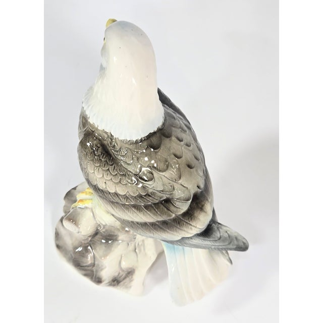 Brown Vintage Ceramic Bald Eagle For Sale - Image 8 of 14