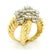 Vintage 18k Gold Diamond Bombe Cocktail Ring, 3.75 Carats, Size 7 For Sale - Image 12 of 14