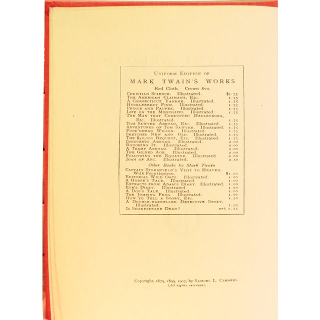 Victorian Antique Mark Twain Collection, 10 Volumes From Late 19thC to Early 20thC For Sale - Image 3 of 5