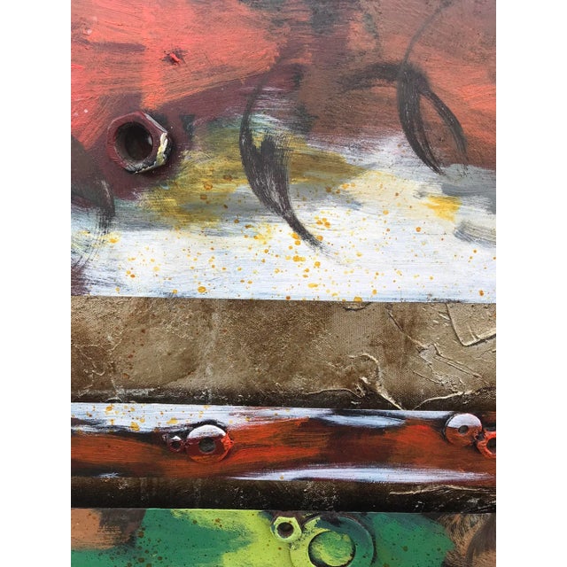 Metal John Garrett Brutalist Mixed Media Construction For Sale - Image 7 of 13