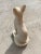 Ceramic 1980s Egyptian Cat Entryway Statue in Crackle Glazed Porcelain For Sale - Image 7 of 13