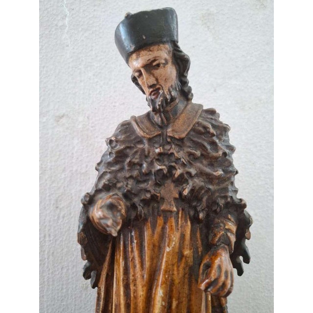 Baroque Baroque Figurative Sculpture, 1800s, Wood For Sale - Image 3 of 10