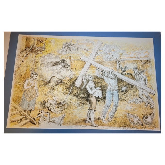 Lucien-Philippe Moretti, Le Braconnier De Dieu 2, 1975, Original Lithograph For Sale