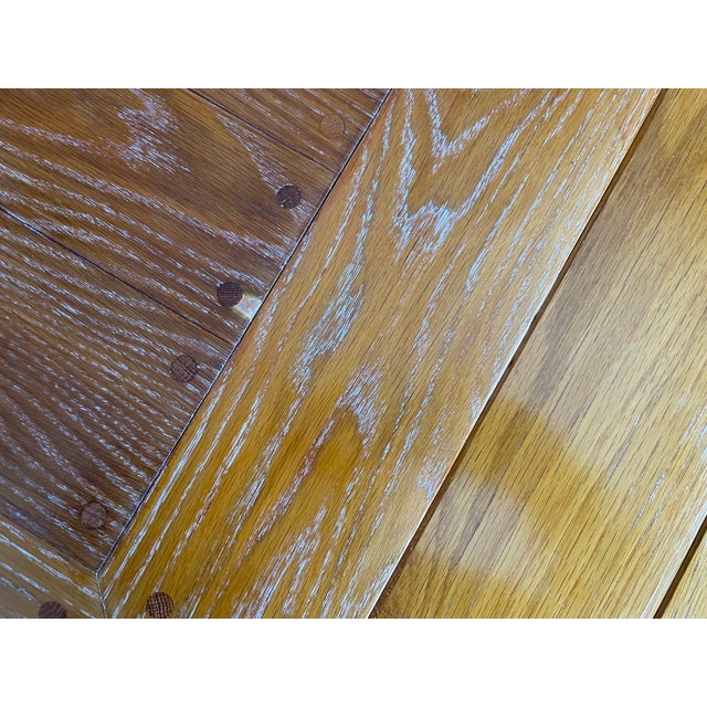 Vintage 1963 Attributed to A. Brandt Co. “Ranch Oak” Expandable Rustic Western Style Dining Table For Sale - Image 11 of 13