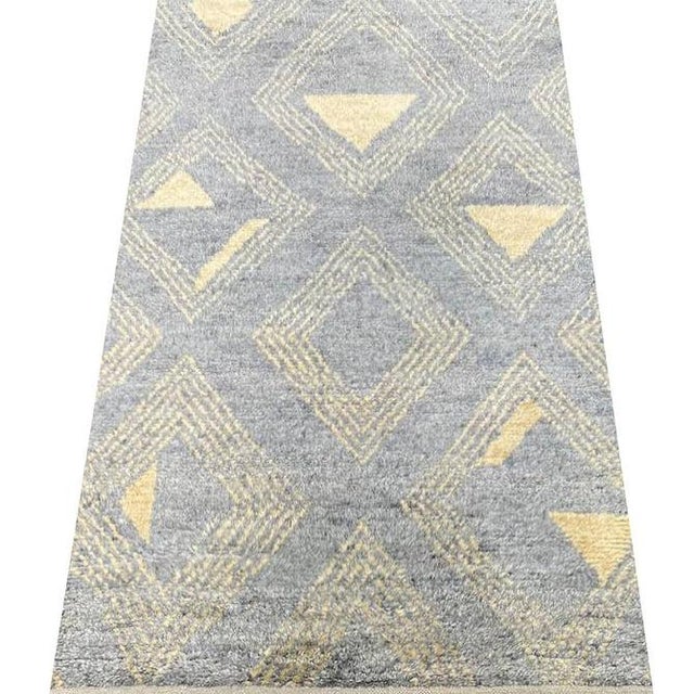 Contemporary Handwoven Moroccan Tribal Area Rug 3x5 For Sale - Image 3 of 11