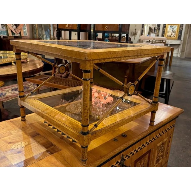 The Vintage Italian Faux Painted Designer Table is a retro-style furniture . The table features a unique faux painted...