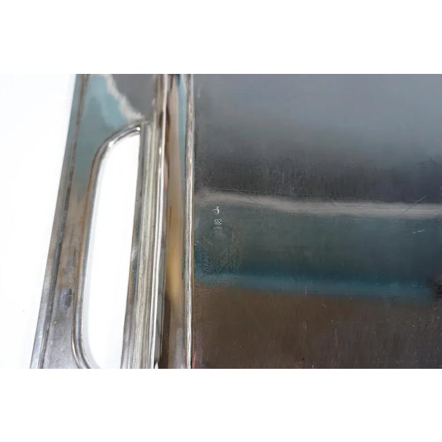 Large Art Nouveau Viennese Austria Silver Tray attributed to Würbel & Szokally, 1900s For Sale - Image 4 of 6