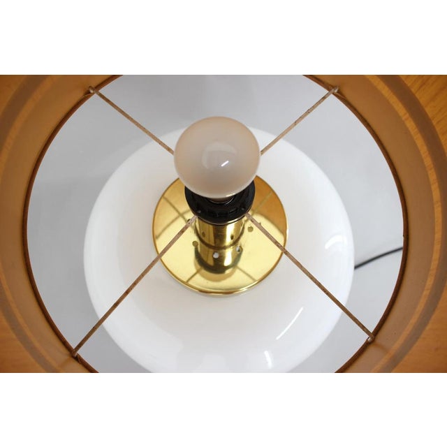 1970s Large Glass and Brass Table Lamp, Italy, 1970s For Sale - Image 5 of 18