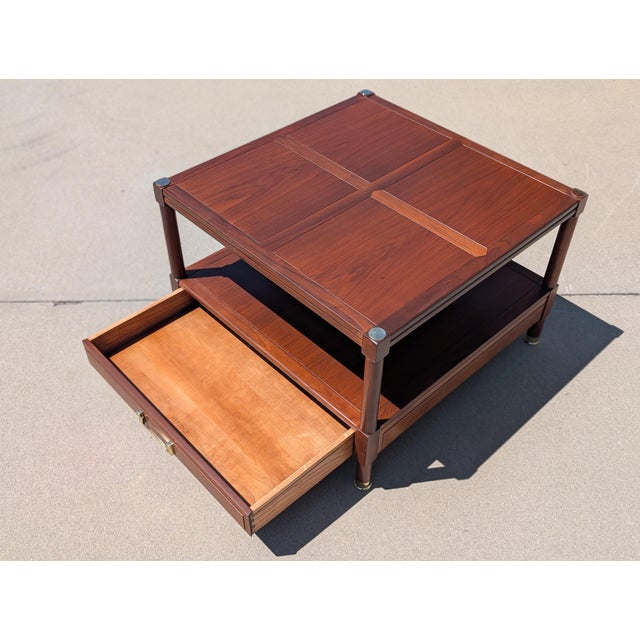 Refinished Mid Century Walnut End/Coffee Table by Heritage, C1960s For Sale - Image 15 of 17