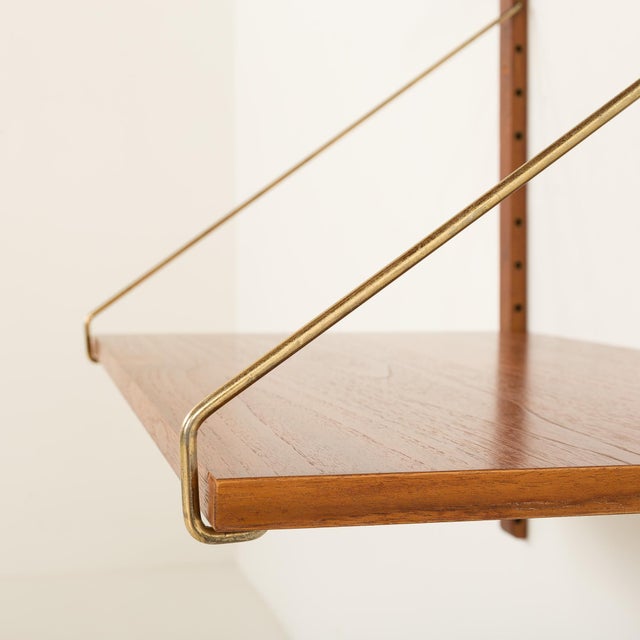 Brown Vintage Home Office Shelving Unit by Poul Cadovius for Cado, 1960s For Sale - Image 8 of 11
