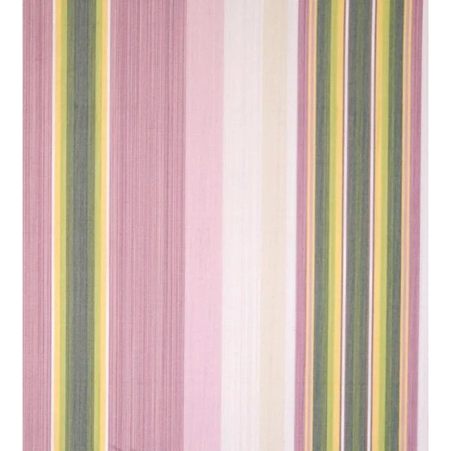 The House of Scalamandré Simbolo Fabric, Creams, Greens & Lavenders For Sale