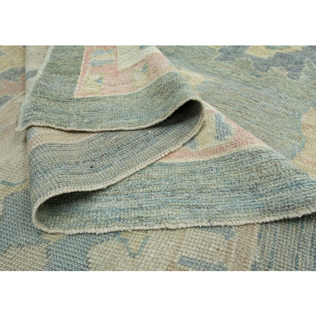 Gray Turkish Oushak Rug 13'1" x 15'1" #18071 For Sale - Image 8 of 8