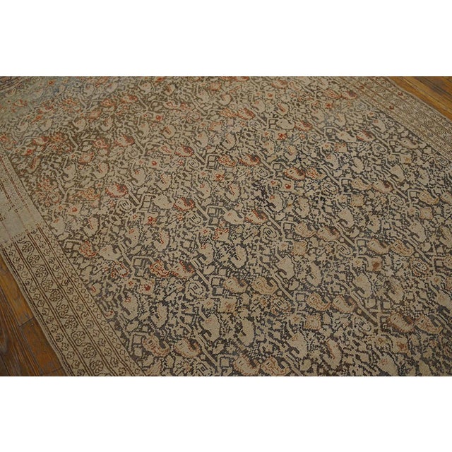 Early 20th Century Persian Malayer Carpet ( 4' x 6'4" - 122 x 193 ) Antique Malayer Persian Geometric Knotted Rug, Circa...