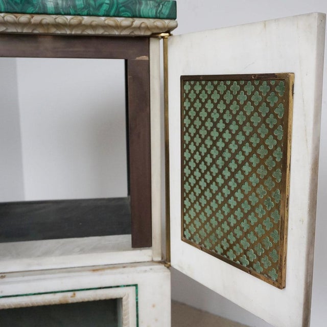 Malachite and Marble Cabinet, 1950s For Sale - Image 16 of 18