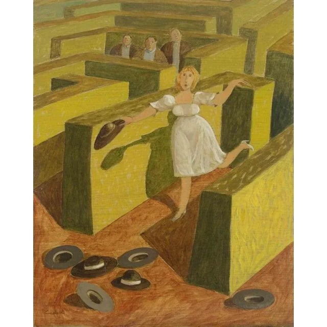 Oil on canvas realized by Alberto Gallerati (b. 1945) in 1970s. Hand signed. Very good condition. This piece is attributed...