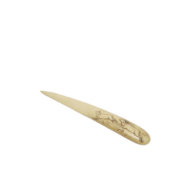 Art Nouveau Style Figurative Letters Knife, Poland, 1900s, in Good conditions. Designed 1890 to 1919