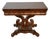 1860s Antique Victorian Crotch Mahogany Flip-Top Game Table / Console For Sale