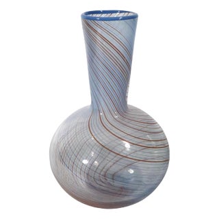 Art Glass Swirl Pattern Vase by Dansk, 1990s For Sale