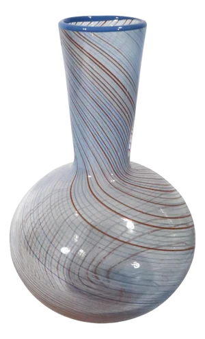 Art Glass Swirl Pattern Vase by Dansk, 1990s