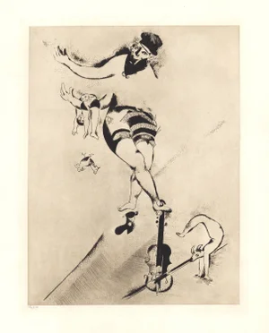 "L' Acrobate Au Violin" by Marc Chagall