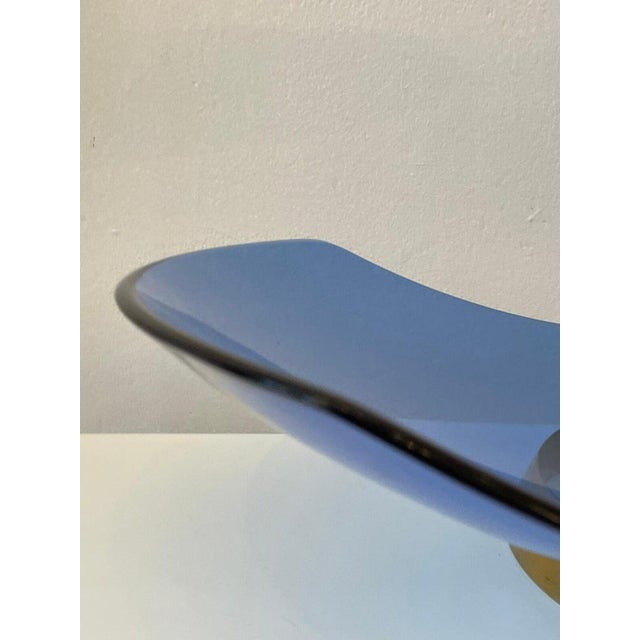 Fontana Arte Blue Fruit Bowl Model 1419 attributed to Max Ingrand for Fontana Arte, 1960s For Sale - Image 4 of 11