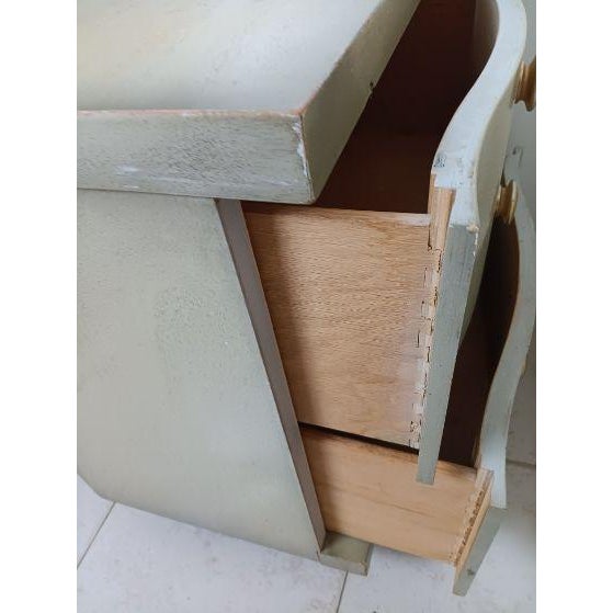 Wood Vintage Wood Nightstand 2 Drawer Mid Century Modern For Sale - Image 7 of 9
