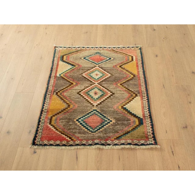 Brown Vintage Berber Rug, 1960s For Sale - Image 8 of 8