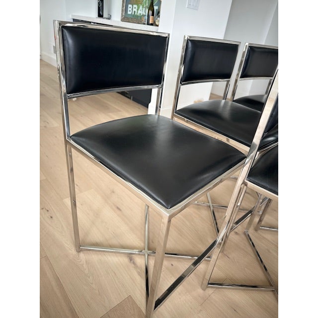 Williams Sonoma Home Counter Stools - Set of 5 For Sale - Image 4 of 5