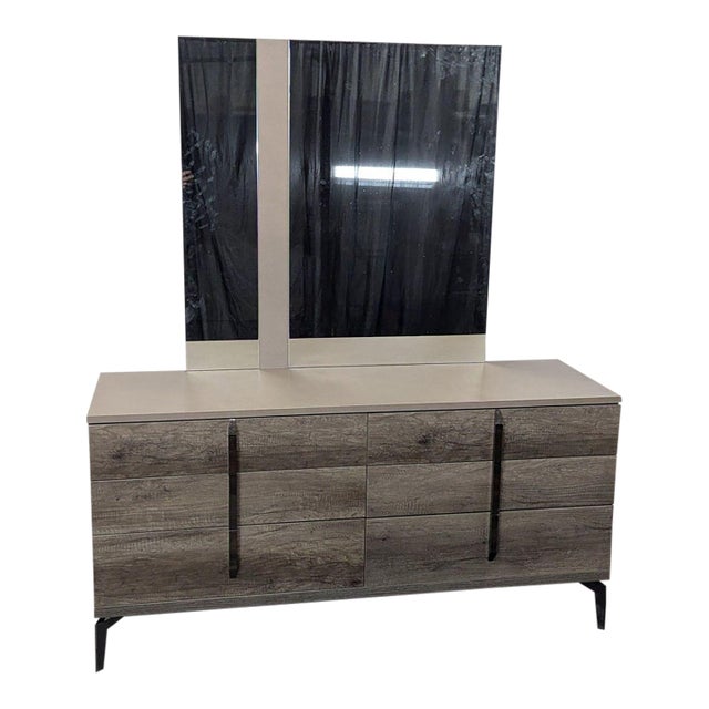 Alf Italia Matera Modern 6-Drawer Dresser With Mirror For Sale