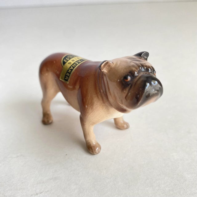 Vintage Hagen Renaker English Bulldog Miniature Figurine Original Sticker A great piece to add to your collection,...