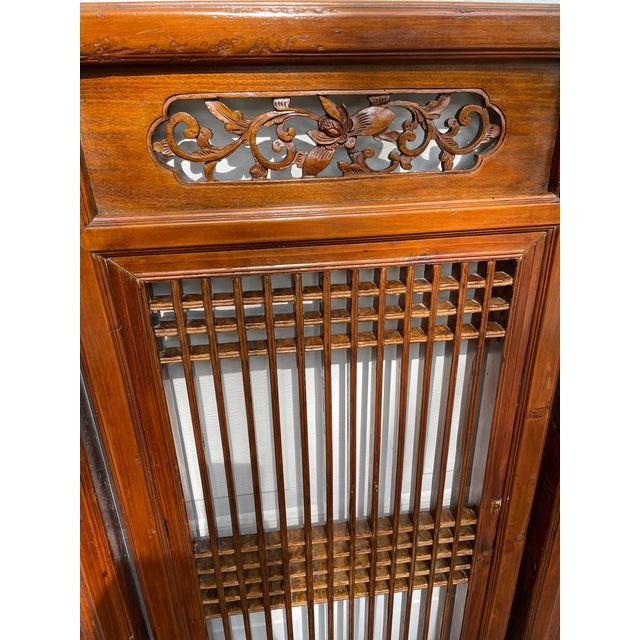 Chinese Mid 19th Century Chinese Antique Carved Panel Wall Hanging Set of 5 For Sale - Image 3 of 7