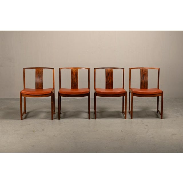 Søborg Møbelfabrik Scandinavian Modern Dining Chairs by Steen Eiler Rasmussen for Søborg Møbelfabrik, 1960s, Set of 4 For Sale - Image 4 of 18