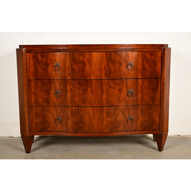 Baker Furniture French Regency Flame Mahogany Serpentine Front Chest of Drawers For Sale - Image 16 of 16