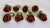 Late 20th Century Set of 8 Red Rosebud Textile Napkin Rings For Sale - Image 5 of 10