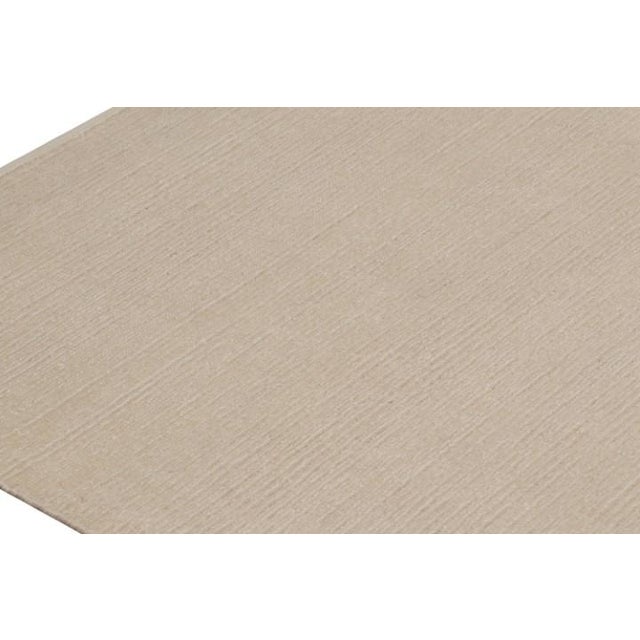 Contemporary Rug & Kilim’s Oversized Contemporary Textural Solid Rug in Cream and White Tones - 12x19 For Sale - Image 3 of 8