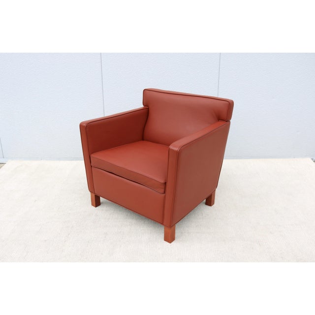Mid-Century Modern Mid-Century Modern Ludwig Mies Van Der Rohe for Knoll Krefeld Brown Lounge Chair For Sale - Image 3 of 12