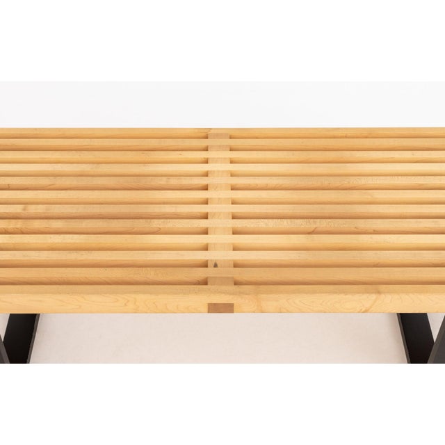 Early 21st Century George Nelson for Herman Miller Slat Bench For Sale - Image 5 of 10
