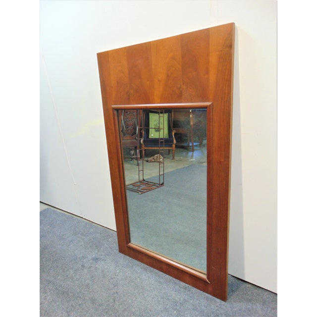 Mid 20th Century John Widdicomb Mid Century Modern Walnut Mirror For Sale - Image 5 of 6