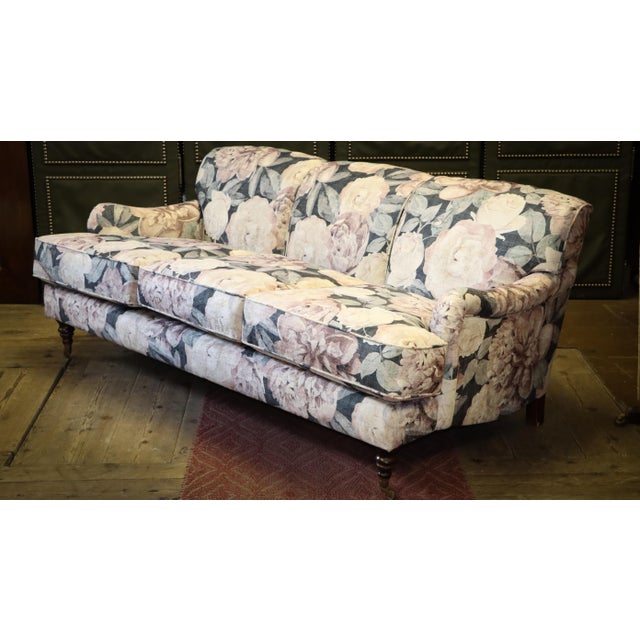 Vintage Three-Seater Sofa in Floral Velvet, 2010s For Sale - Image 14 of 18