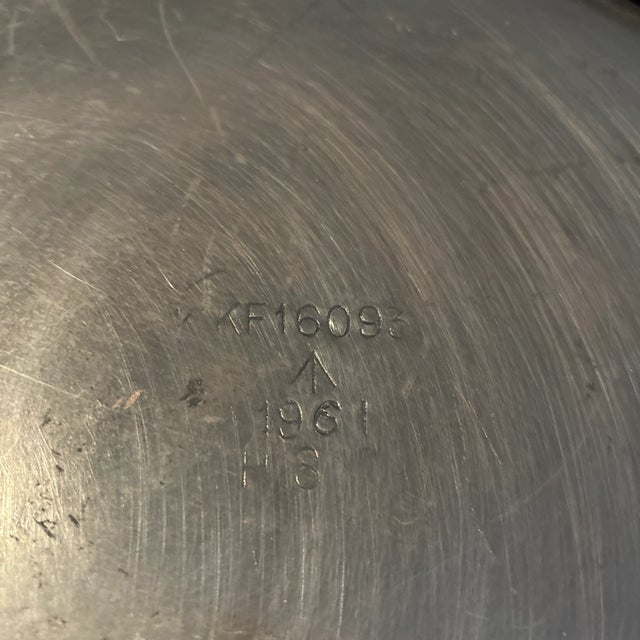 Vintage copper coal bucket fireside bin dated 1961.