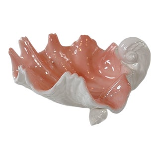 20th Century Fitz & Floyd Coquille Shell Ceramic Bowl For Sale