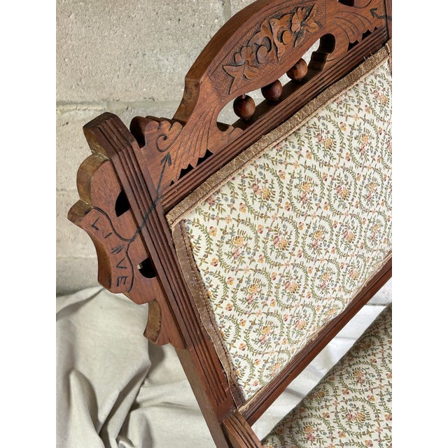 An antique dealer friend gave me this early 1900s chair - partially upholstered with batten and horsehair hanging out....