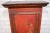 Red Vintage Asian Hand Painted Red Storage Cabinet For Sale - Image 8 of 11