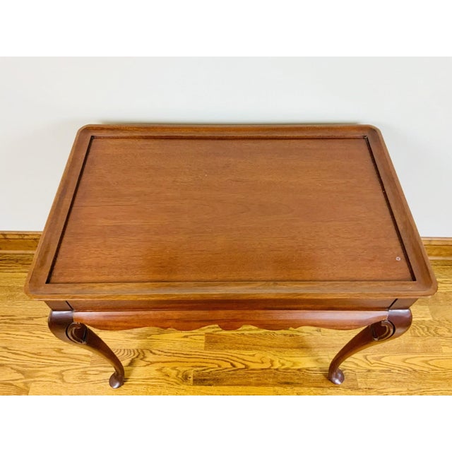 Vintage Queen Anne Style Mahogany Tea Table For Sale In New York - Image 6 of 10