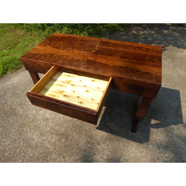 Walnut Desk / Flamboyant / Spectacular For Sale - Image 4 of 7