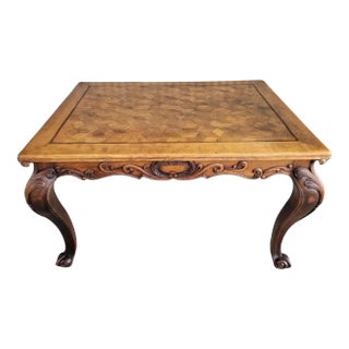 French Louis XV Parquetry Dining Table Circa. 1900 For Sale