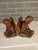 Pair of Mid-Century Balinese Art Deco Mahogany Maiden Bookends – Keradjinan Bali Stamped For Sale - Image 9 of 12