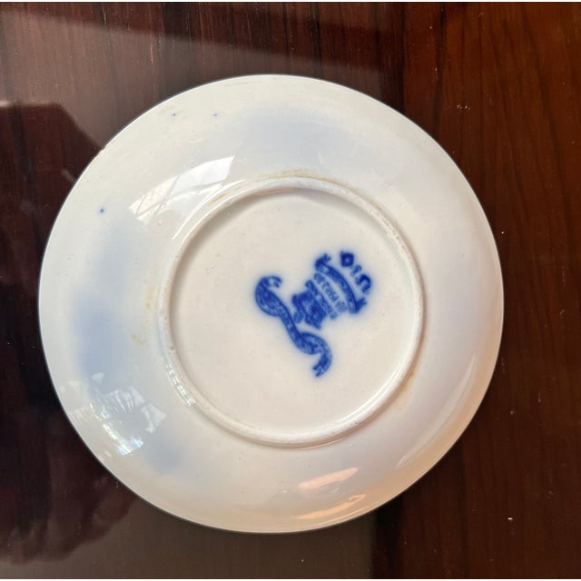 Set of Three “Flow Blue” Saucers - 1892 For Sale - Image 13 of 13