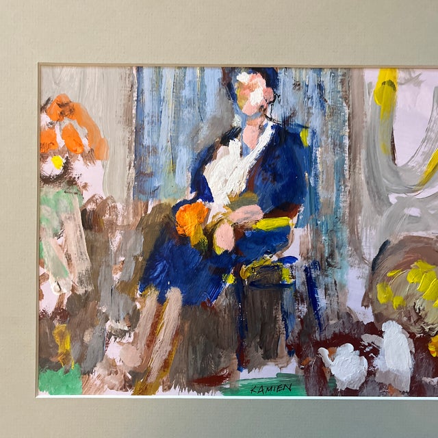 Abstract Figurative Expressionist Painting Signed Kamien Acrylic on ...