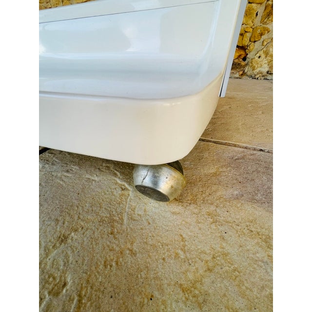 Vintage Side Table on Wheels with Storage by Flair, 1970s For Sale - Image 10 of 18